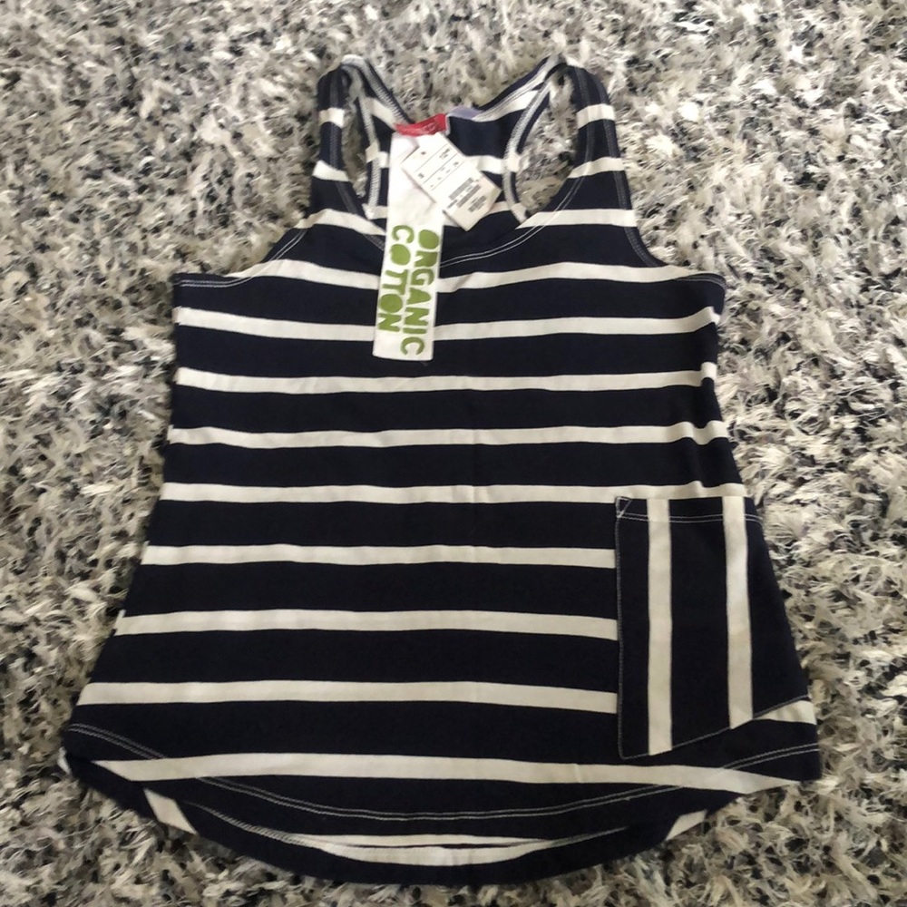 NWT blue and white stripe tank H&M